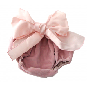 Velvet Bloomers with Silk Bow